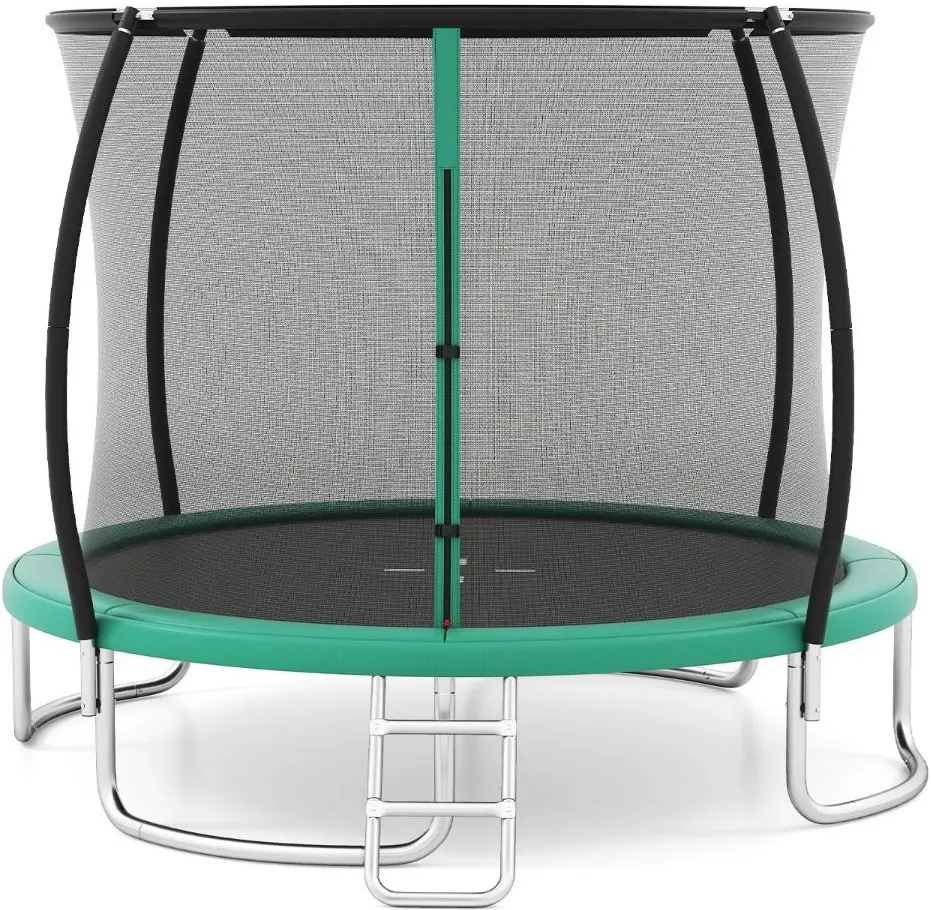 Trambulina cu plasa de protectie Costway TW10142GN (Green)