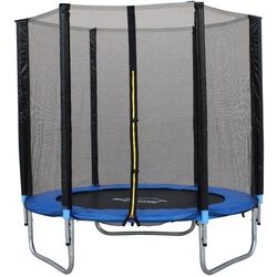 Trambulina cu plasa de protectie DeHome Jumper 1006 183cm (Black/Blue)