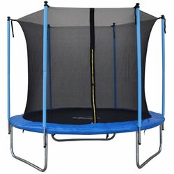 Trambulina cu plasa de protectie DeHome Jumper 1008 244cm (Black/Blue)