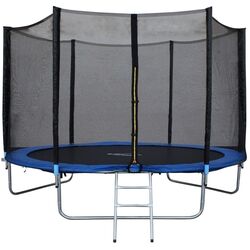 Trambulina cu plasa de protectie DeHome Jumper 1010 305cm (Black/Blue)