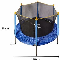 Trambulina cu plasa de protectie DeHome Jumper 55 140cm (Black/Blue) Thumb