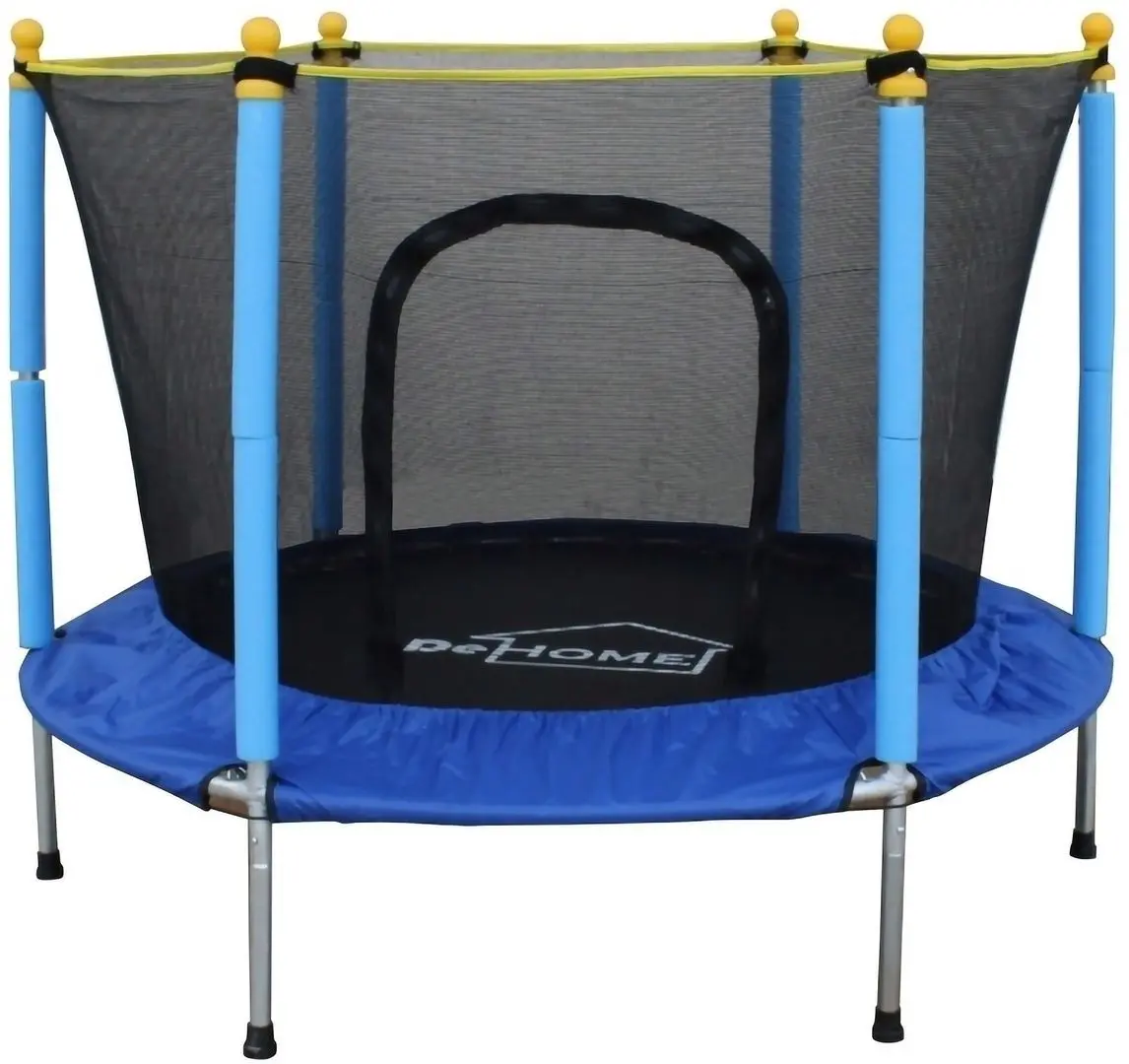 Trambulina cu plasa de protectie DeHome Jumper 55 140cm (Black/Blue)