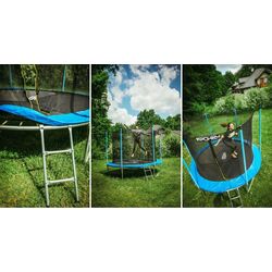 Trambulina cu plasa de protectie Dhs Spokey 244cm (Black/Green) Thumb