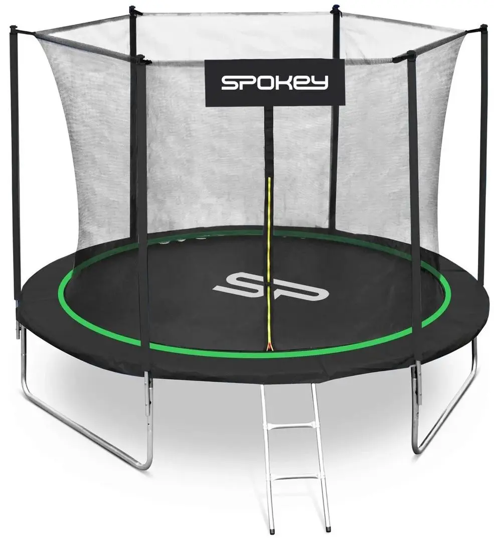 Trambulina cu plasa de protectie Dhs Spokey 244cm (Black/Green)