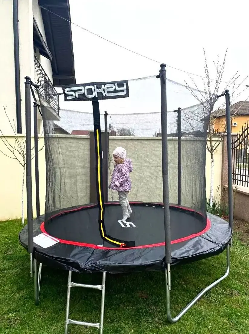 Батут с защитной сеткой Dhs Spokey 244cm (Black/Red)