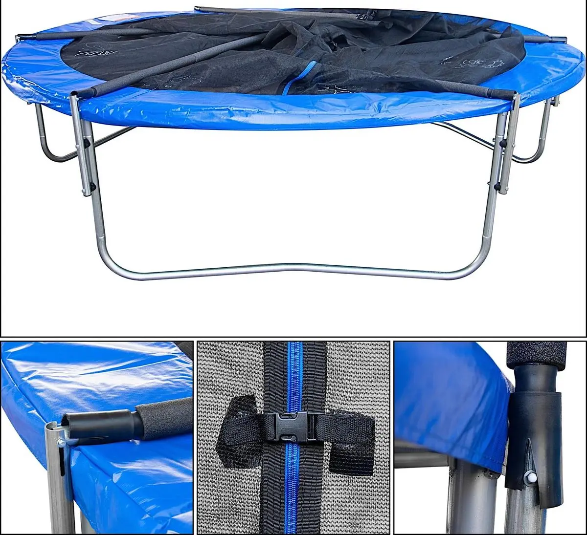 Trambulina cu plasa de protectie Enero 1078168 244cm (Black/Blue) - 2