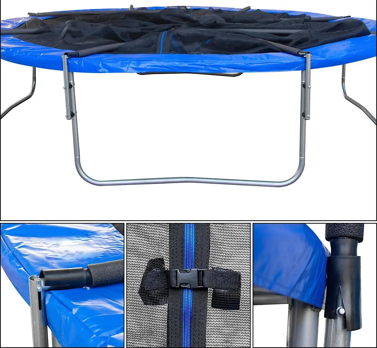 Батут с защитной сеткой Enero 1078182 366cm (Black/Blue) - 2