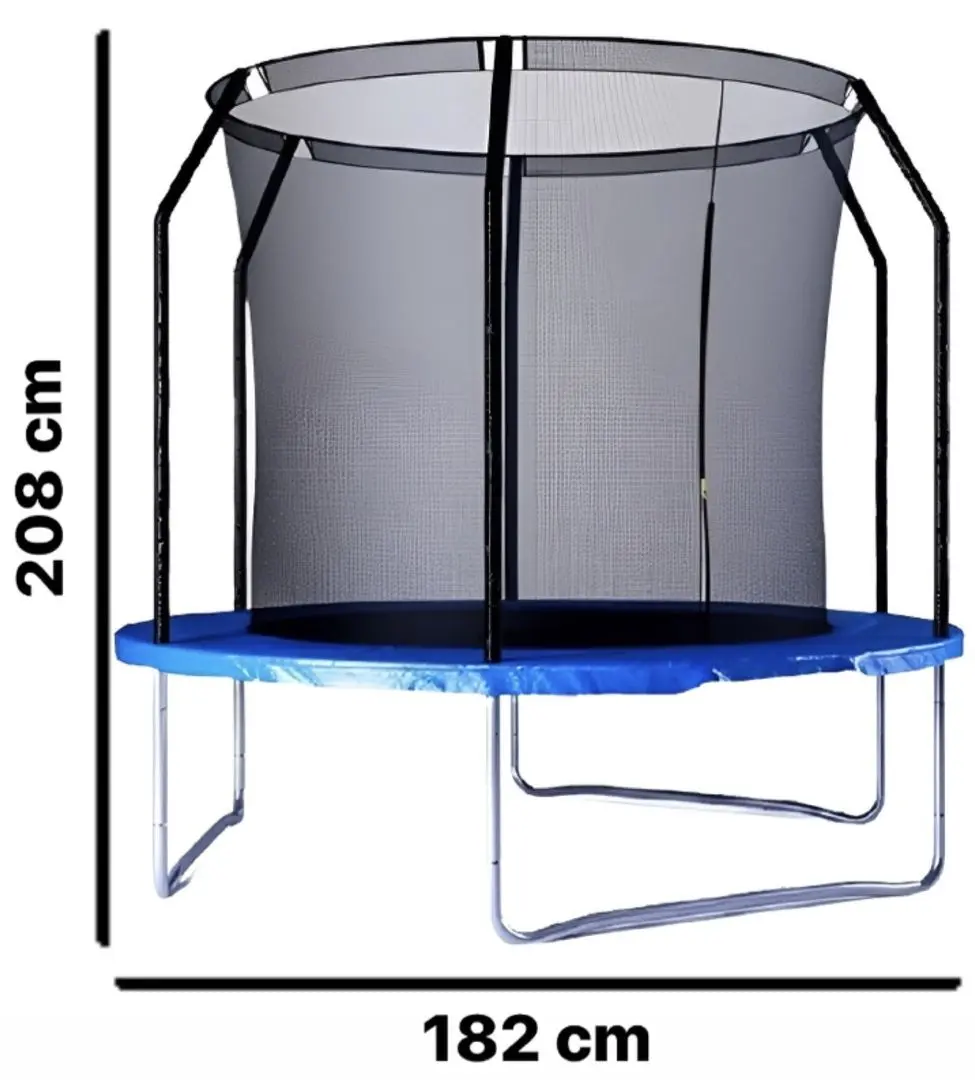Trambulina cu plasa de protectie Essa Toys CTNJ6 182cm (Black/Blue)