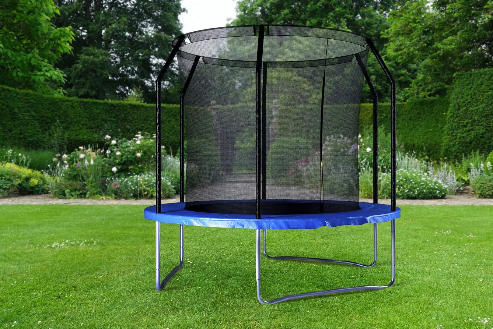 Trambulina cu plasa de protectie Essa Toys CTNJ6 182cm (Black/Blue)