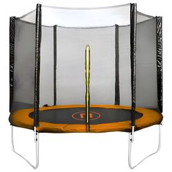 Trambulina cu plasa de protectie Essa Toys X8FT 244cm (Black/Orange)