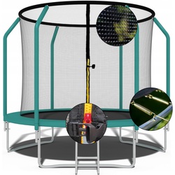 Trambulina cu plasa de protectie Funfit Gym&Fitness 4465 252cm (Green) Thumb