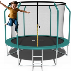 Trambulina cu plasa de protectie Funfit Gym&Fitness 4466 312cm (Green) Thumb