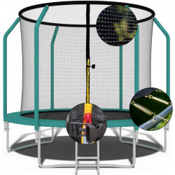 Trambulina cu plasa de protectie Funfit Gym&Fitness 4466 312cm (Green) Thumb