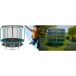 Trambulina cu plasa de protectie Funfit Gym&Fitness 4466 312cm (Green) Thumb