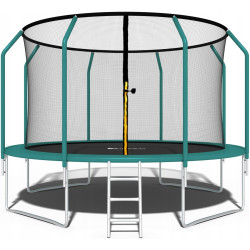 Trambulina cu plasa de protectie Funfit Gym&Fitness 4467 374cm (Green) Thumb