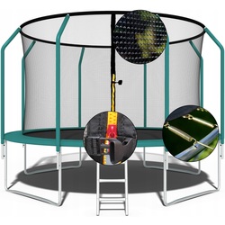 Trambulina cu plasa de protectie Funfit Gym&Fitness 4467 374cm (Green) Thumb