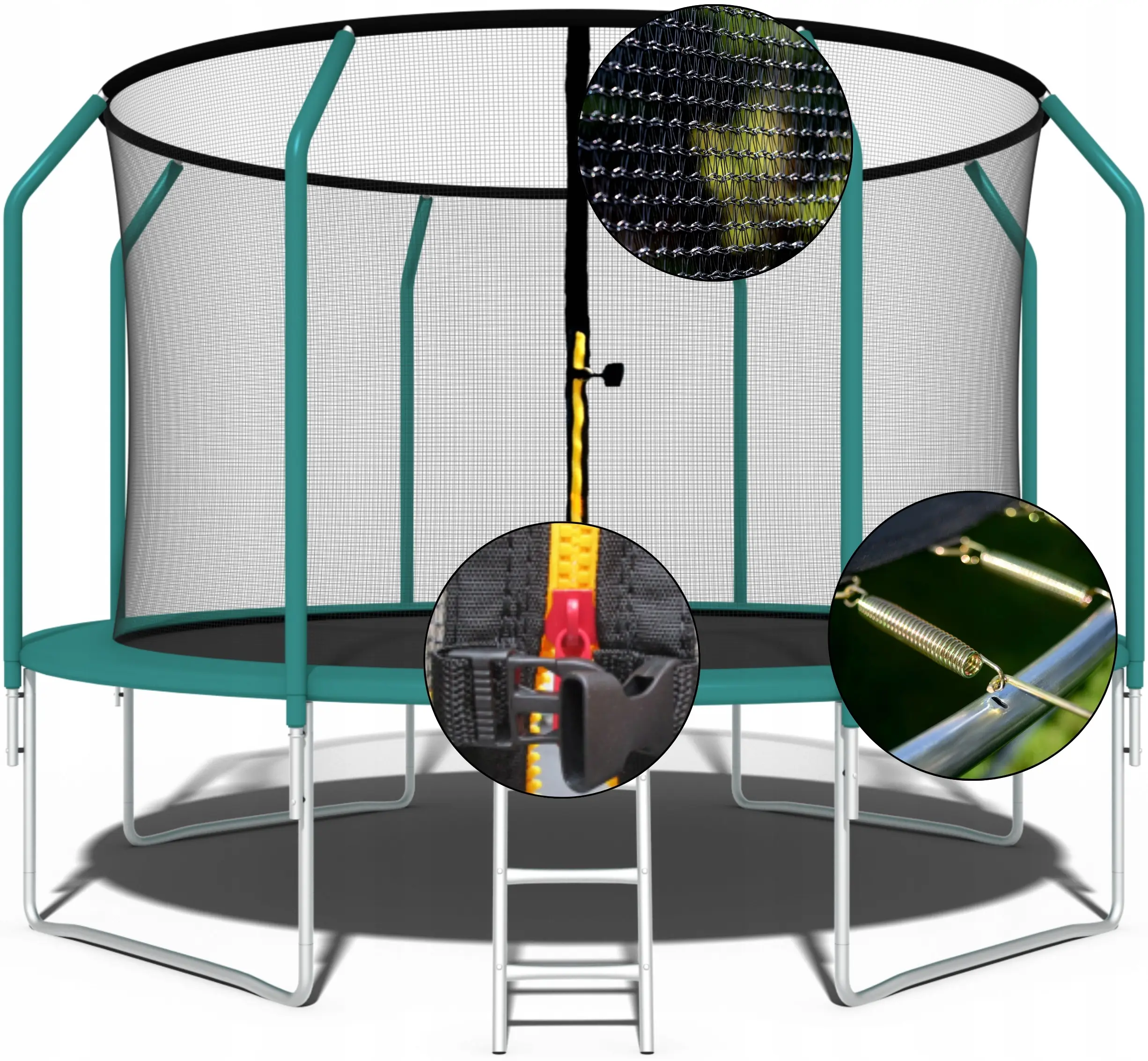 Trambulina cu plasa de protectie Funfit Gym&Fitness 4467 374cm (Green) - 4