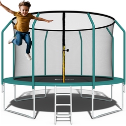 Trambulina cu plasa de protectie Funfit Gym&Fitness 4467 374cm (Green) Thumb