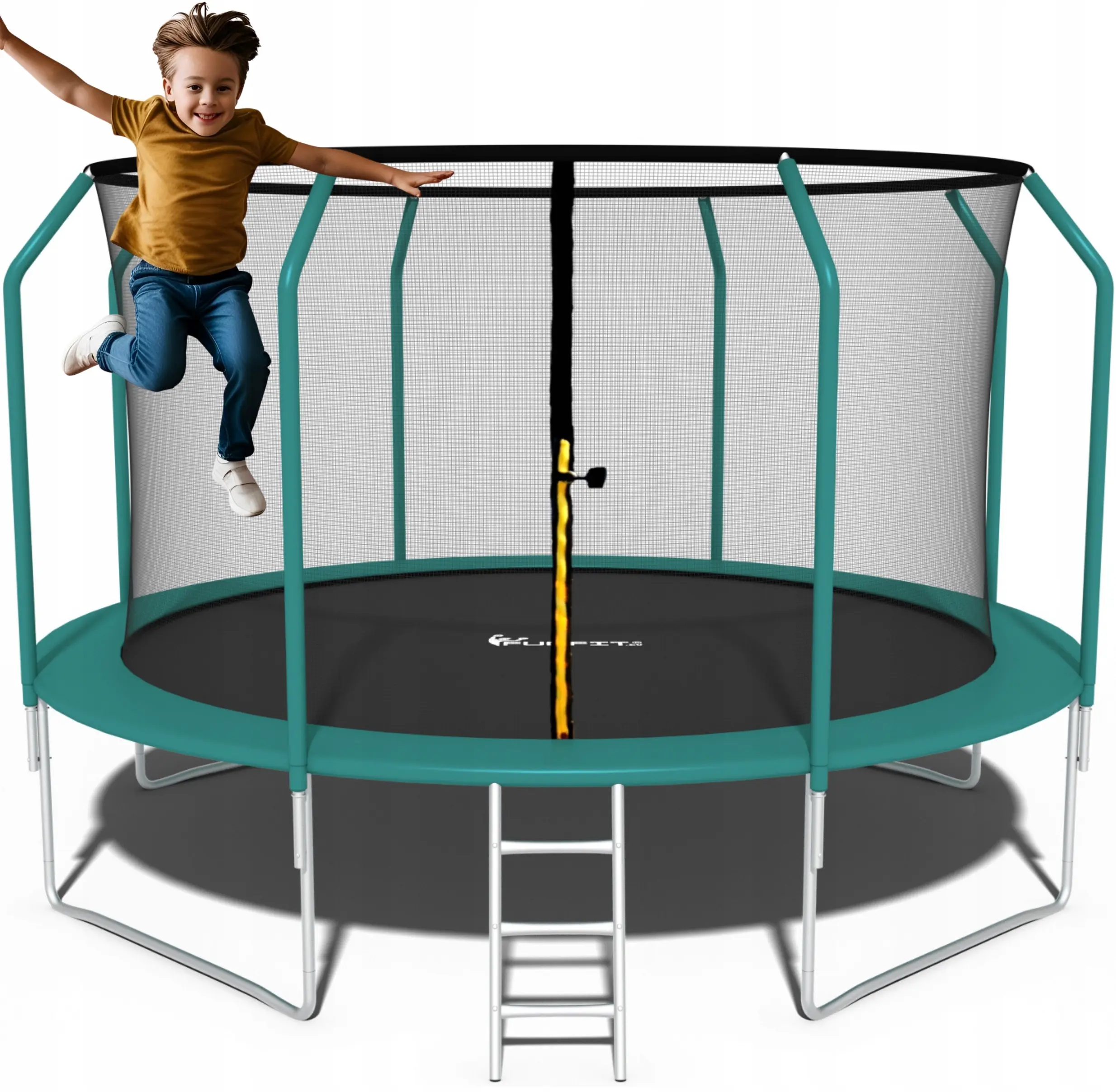 Батут с защитной сеткой Funfit Gym&Fitness 4468 404cm (Green) - 5