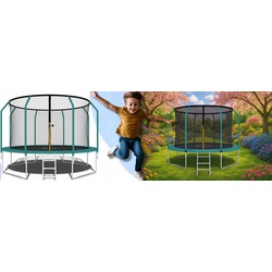 Батут с защитной сеткой Funfit Gym&Fitness 4468 404cm (Green) Thumb