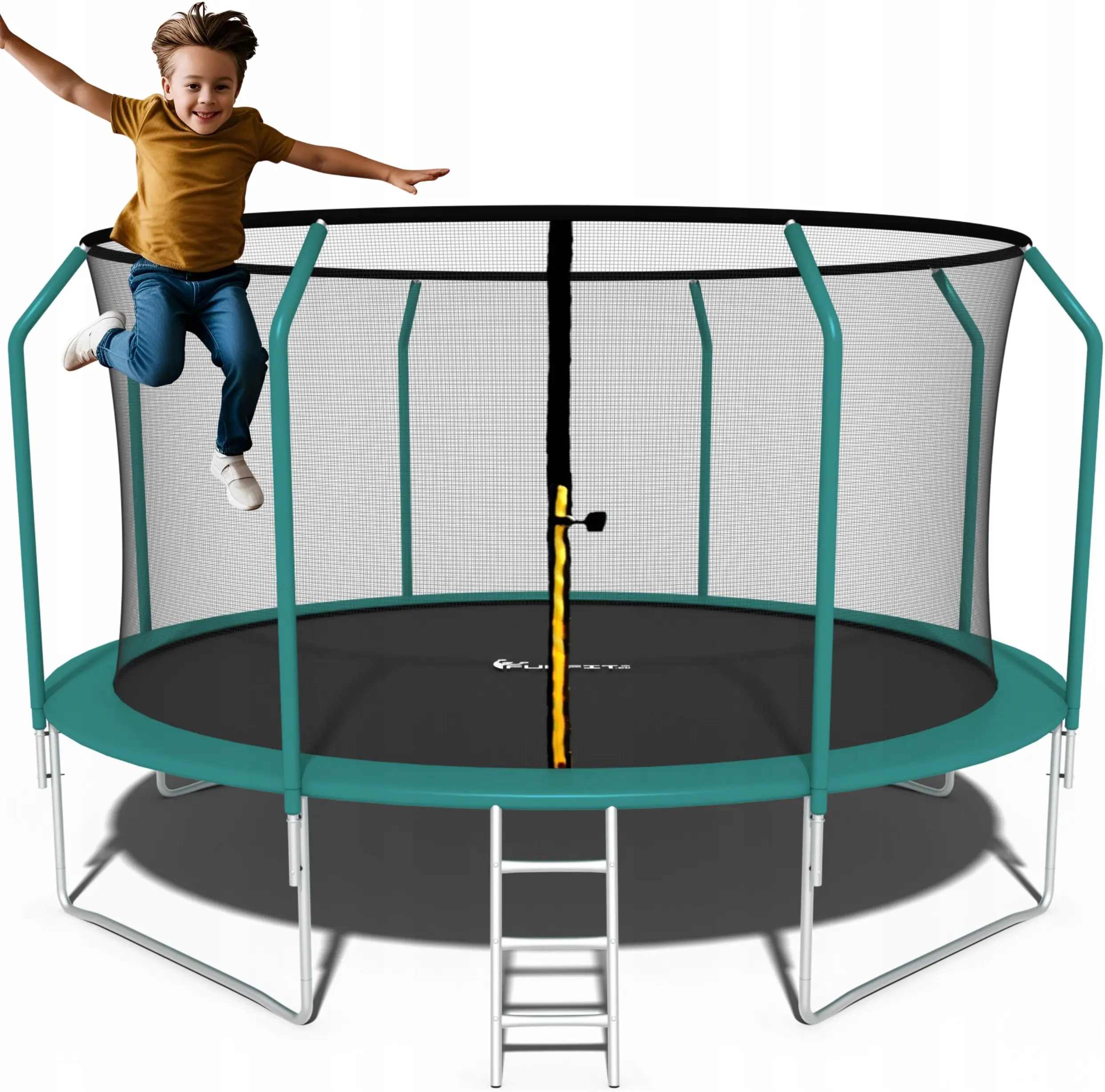 Батут с защитной сеткой Funfit Gym&Fitness 4469 435cm (Green) - 5