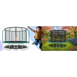 Батут с защитной сеткой Funfit Gym&Fitness 4469 435cm (Green) Thumb