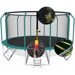 Trambulina cu plasa de protectie Funfit Gym&Fitness 4470 465cm (Green) Thumb