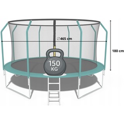 Trambulina cu plasa de protectie Funfit Gym&Fitness 4470 465cm (Green) Thumb