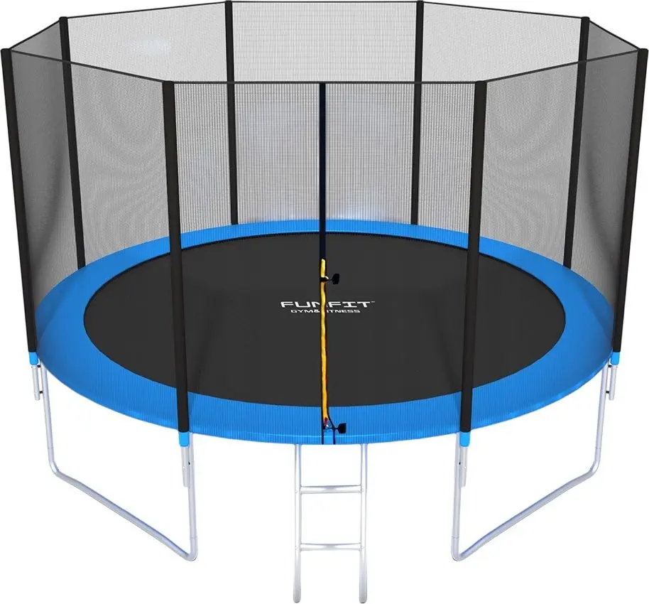 Батут с защитной сеткой FunFit FT 12 845 374cm (Blue/Black)