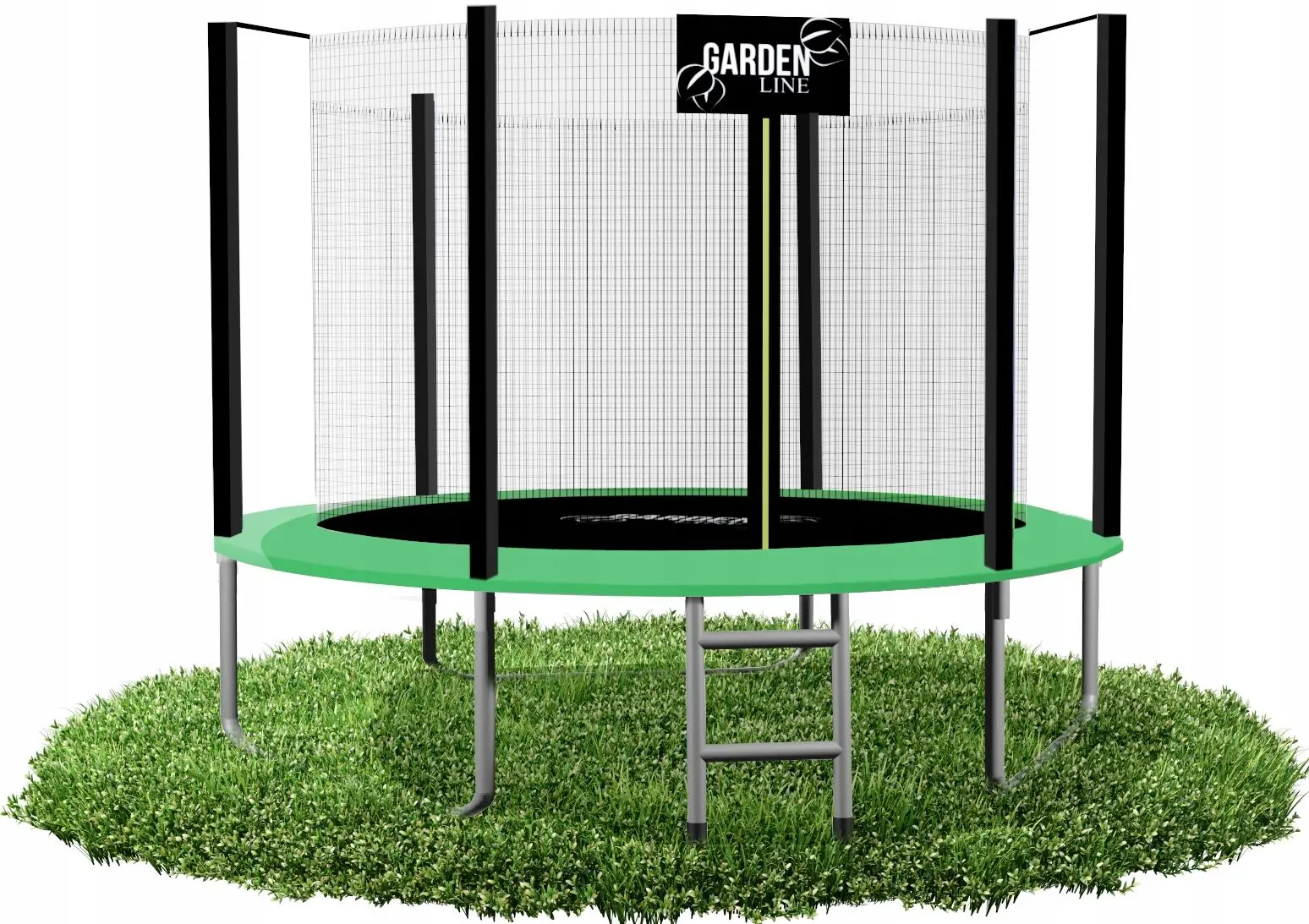 Батут с защитной сеткой GardenLine TRA4279 (Black/Green)