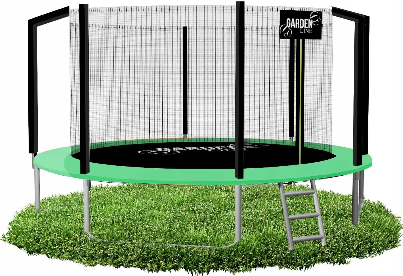 Trambulina cu plasa de protectie GardenLine TRA4286 (Green/Black)