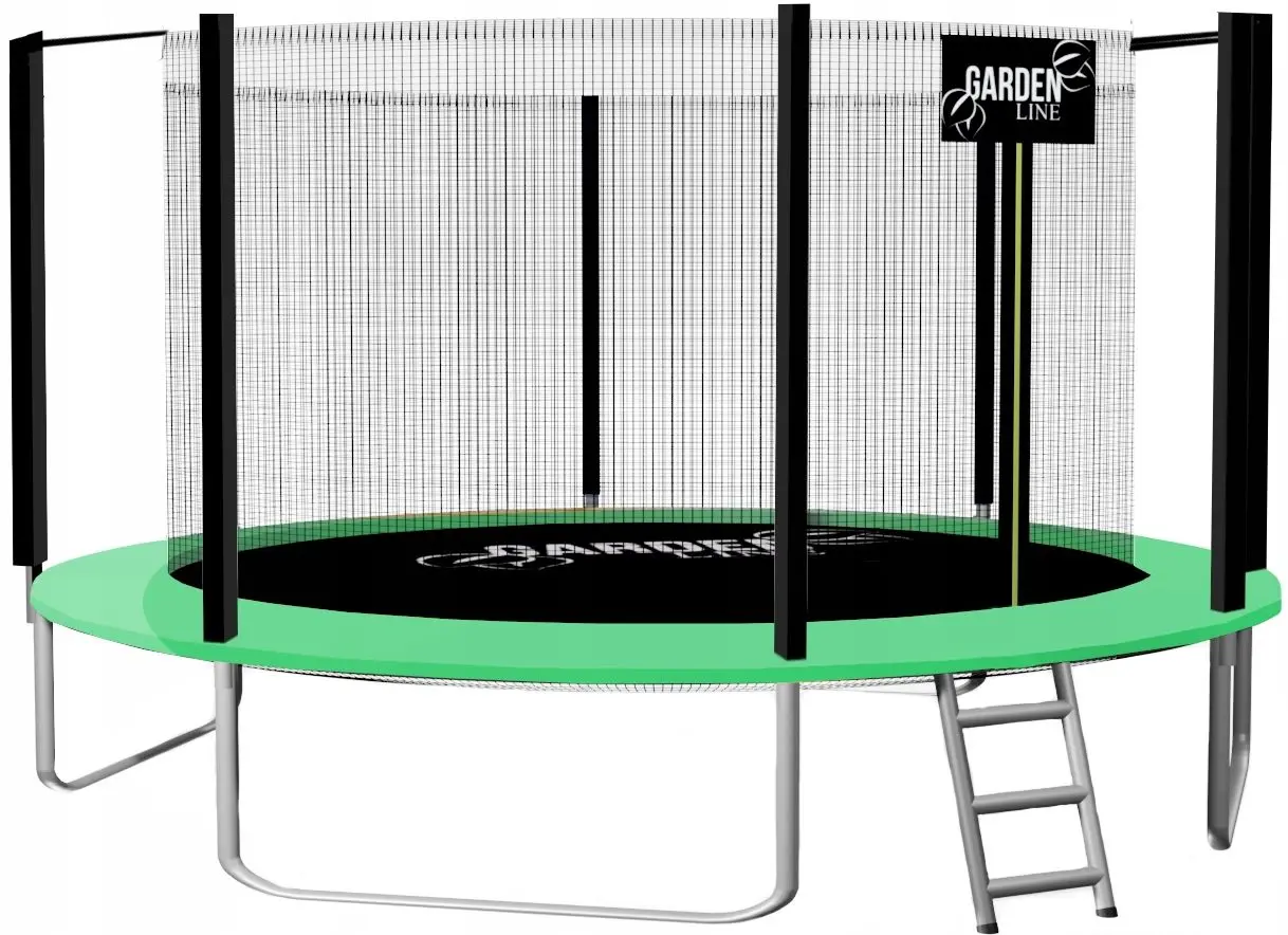 Trambulina cu plasa de protectie GardenLine TRA4286 (Green/Black)