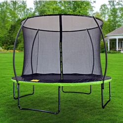 Батут с защитной сеткой GardenLine TRA7628 252cm (Black/Green) Thumb