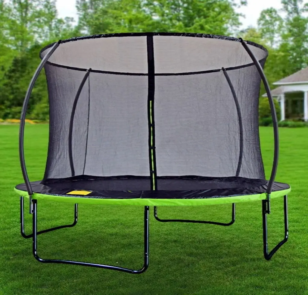 Батут с защитной сеткой GardenLine TRA7642 374 cm (Green/Black) - 4