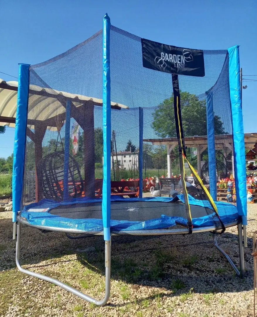 Батут с защитной сеткой GardenLine TRA9863 (Black/Blue)