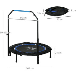 Fitness trambulina HomCom A71-034V00BU 102cm (Black/Blue) Thumb