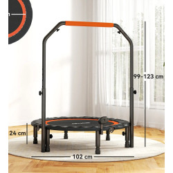 Fitness trambulina HomCom A71-034V01BK 102cm (Black/Red) Thumb