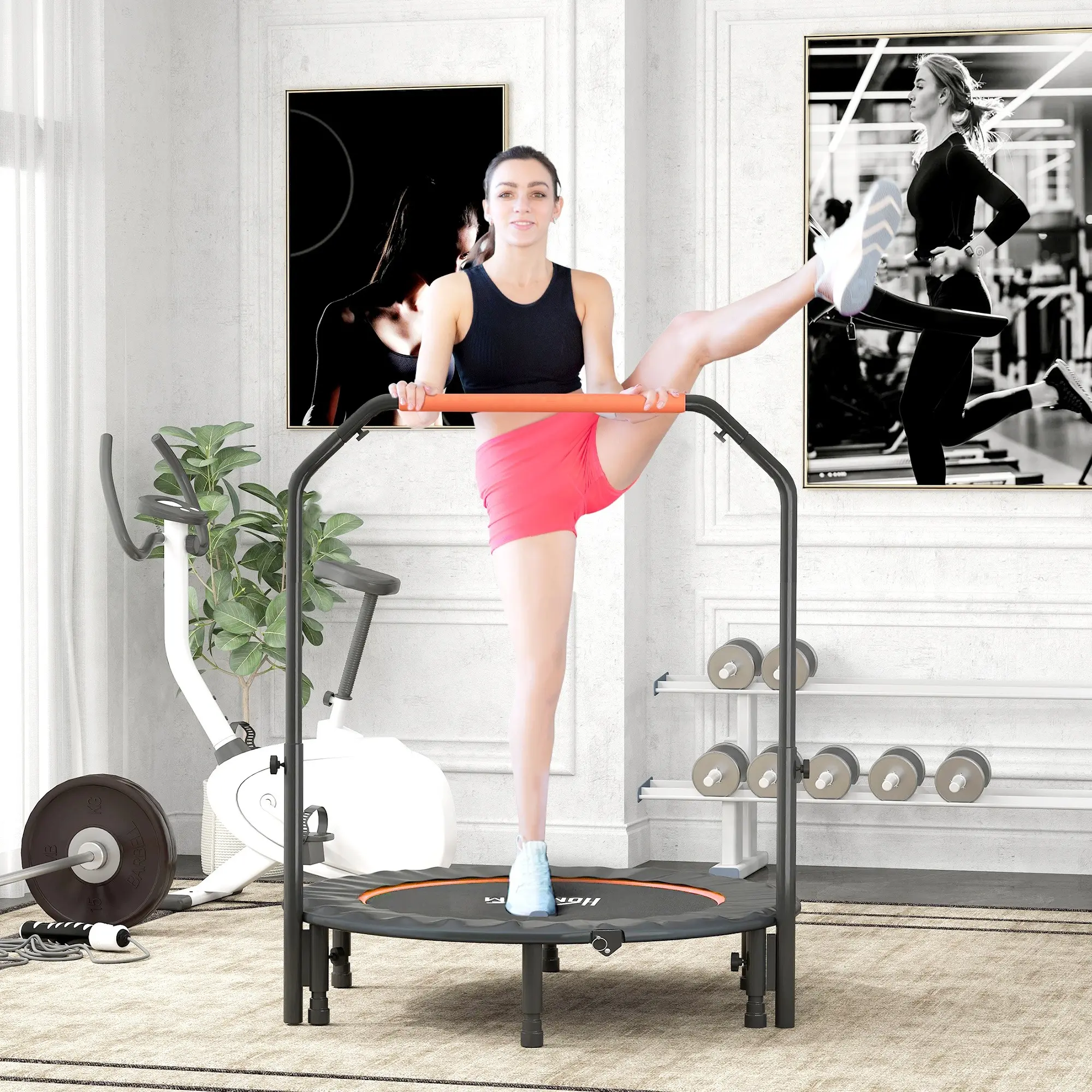 Fitness trambulina HomCom A71-034V02BK 114cm (Orange) - 5