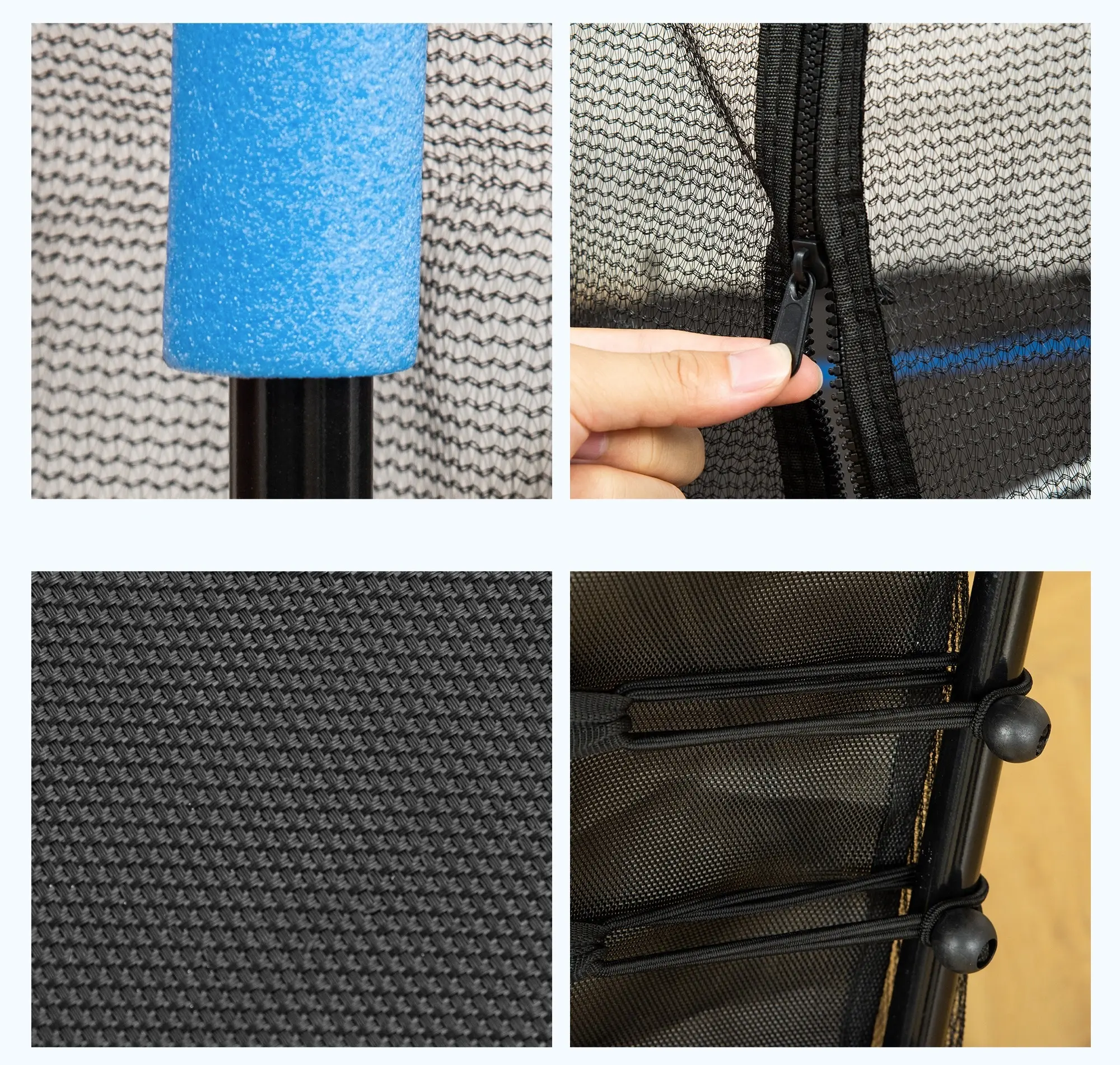 Trambulina cu plasa de protectie Homcom 342-007V02BU 163cm (Blue) - 3