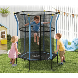 Trambulina cu plasa de protectie Homcom 342-007V02BU 163cm (Blue) Thumb