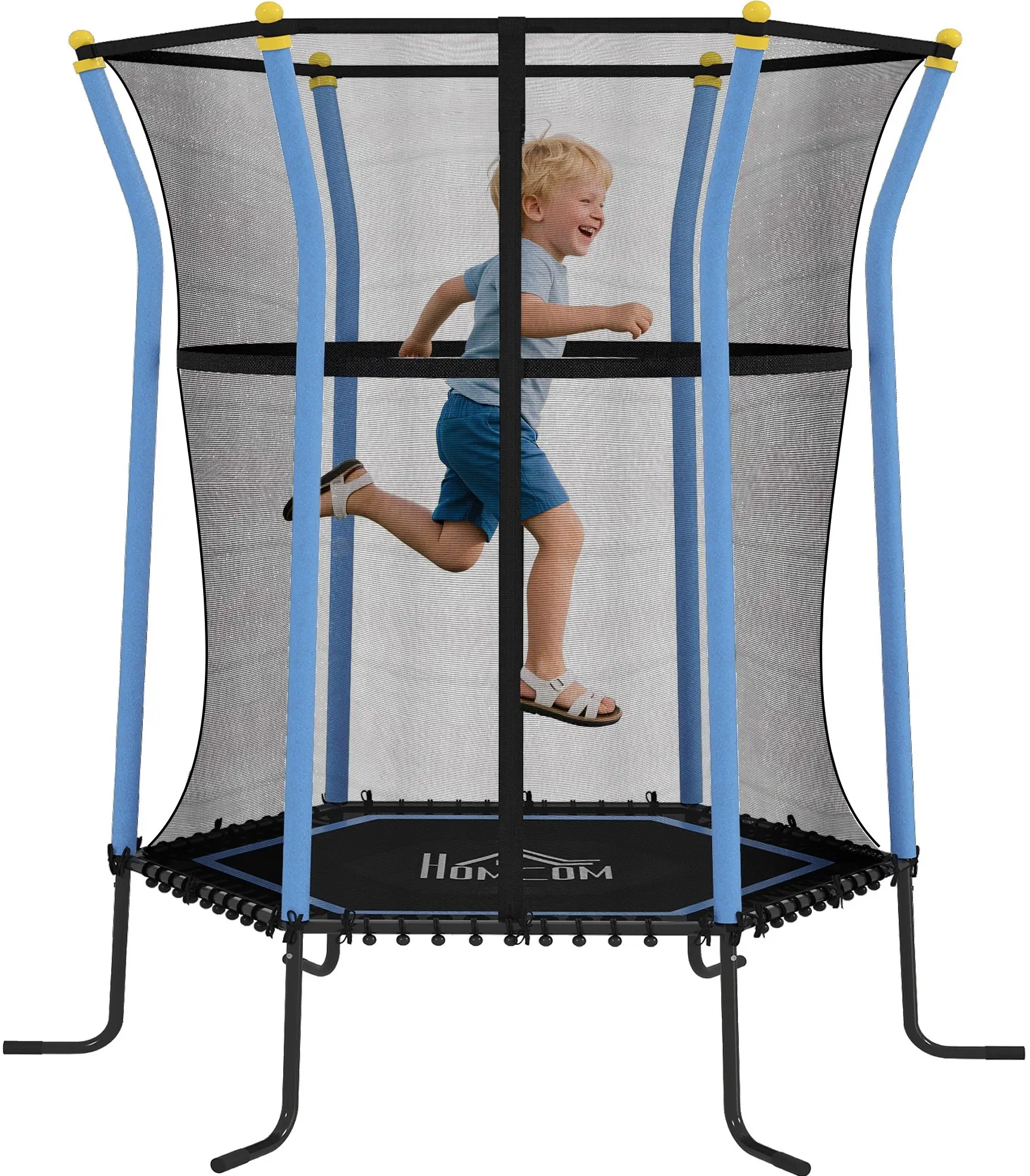 Trambulina cu plasa de protectie Homcom 342-007V02BU 163cm (Blue) - 6