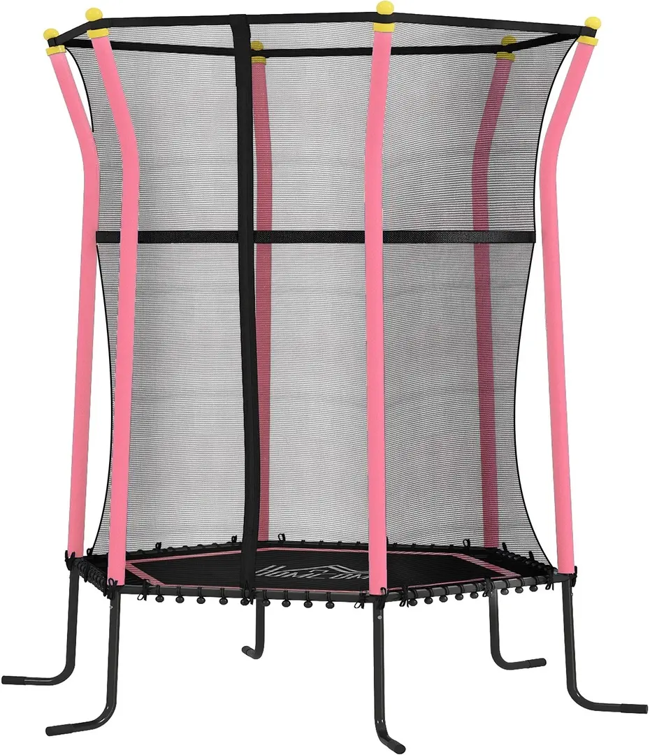 Батут с защитной сеткой Homcom 342-007V02PK 163.5cm (Pink)