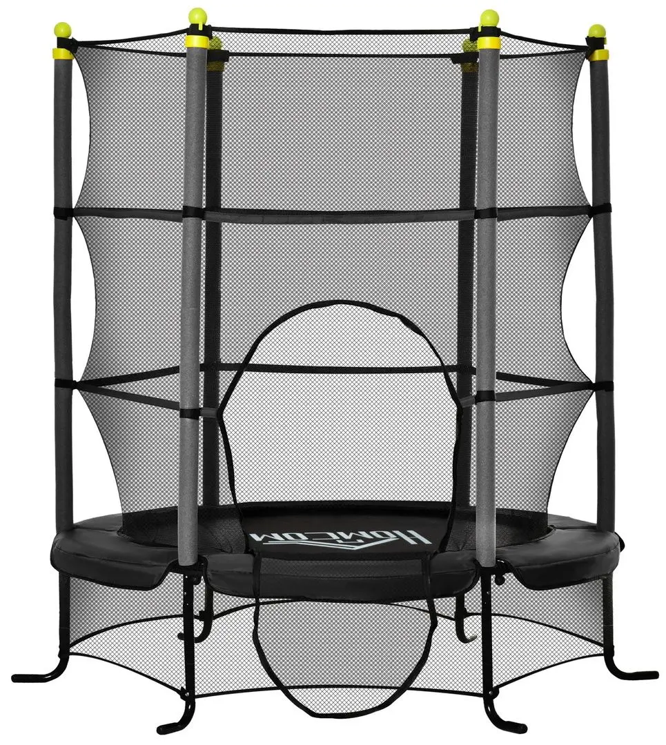 Trambulina cu plasa de protectie Homcom 342-009V01BK 163cm (Black) - 2