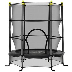 Trambulina cu plasa de protectie Homcom 342-009V01BK 163cm (Black)