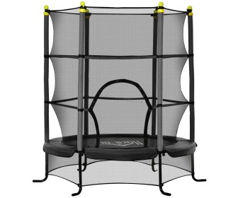 Trambulina cu plasa de protectie Homcom 342-009V01BK 163cm (Black)