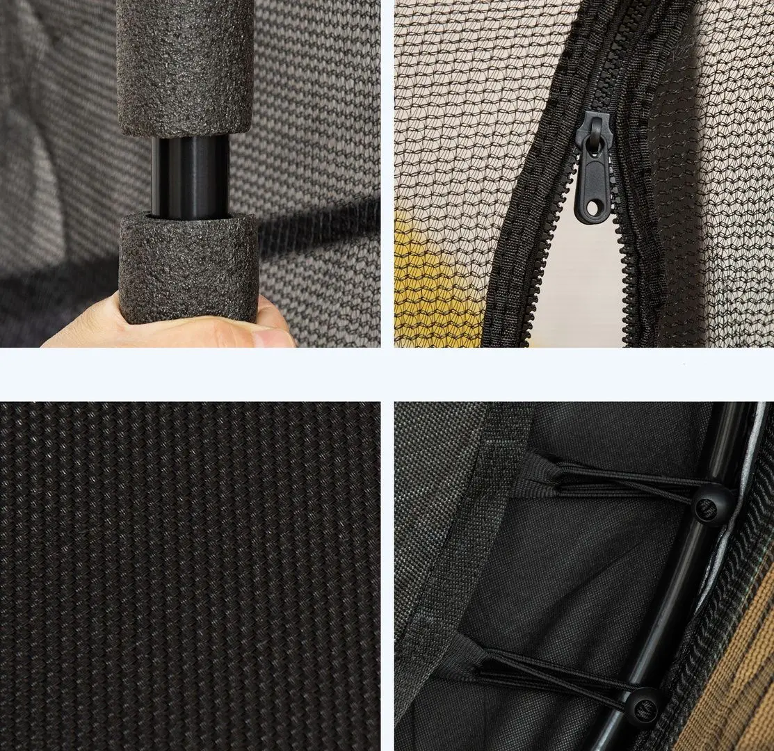 Trambulina cu plasa de protectie Homcom 342-009V01BK 163cm (Black) - 5