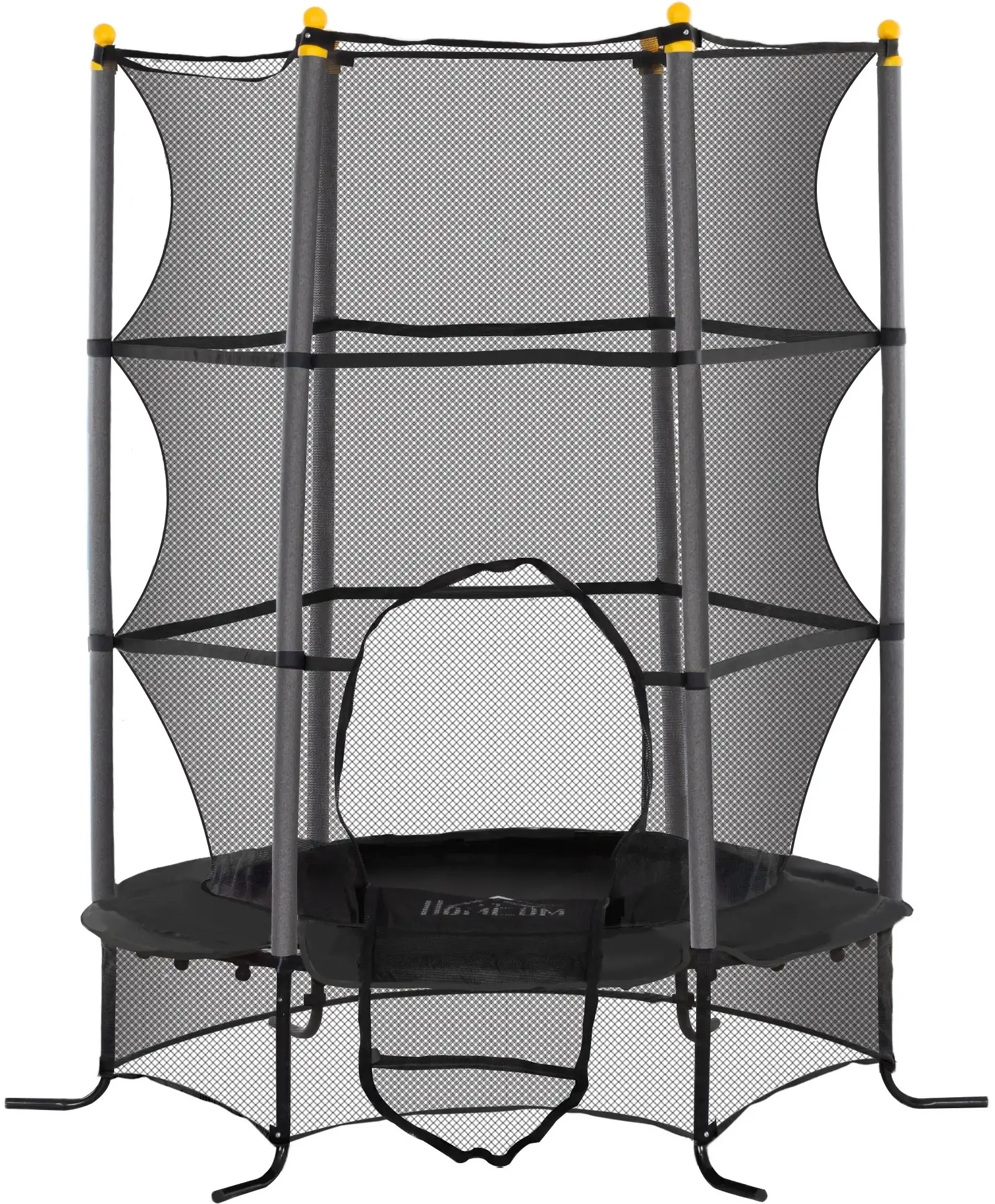 Trambulina cu plasa de protectie Homcom 342-009V02BK 163cm (Black) - 2