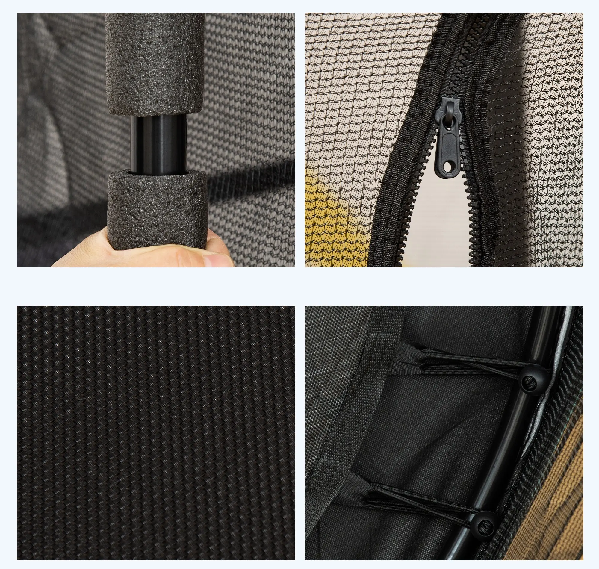 Trambulina cu plasa de protectie Homcom 342-009V02BK 163cm (Black) - 3