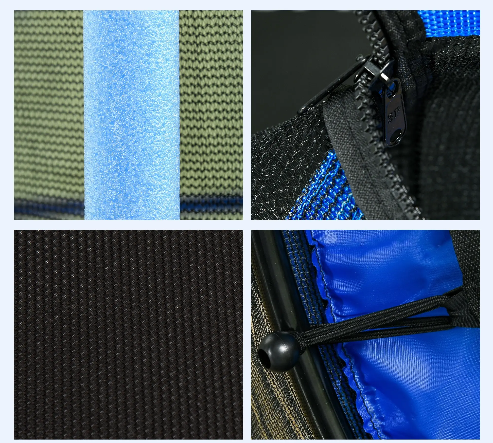 Trambulina cu plasa de protectie Homcom 342-009V02BU 163cm (Blue) - 4