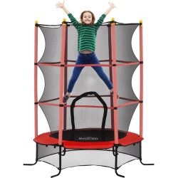 Trambulina cu plasa de protectie Homcom 342-009V02RD 163cm (Red) Thumb